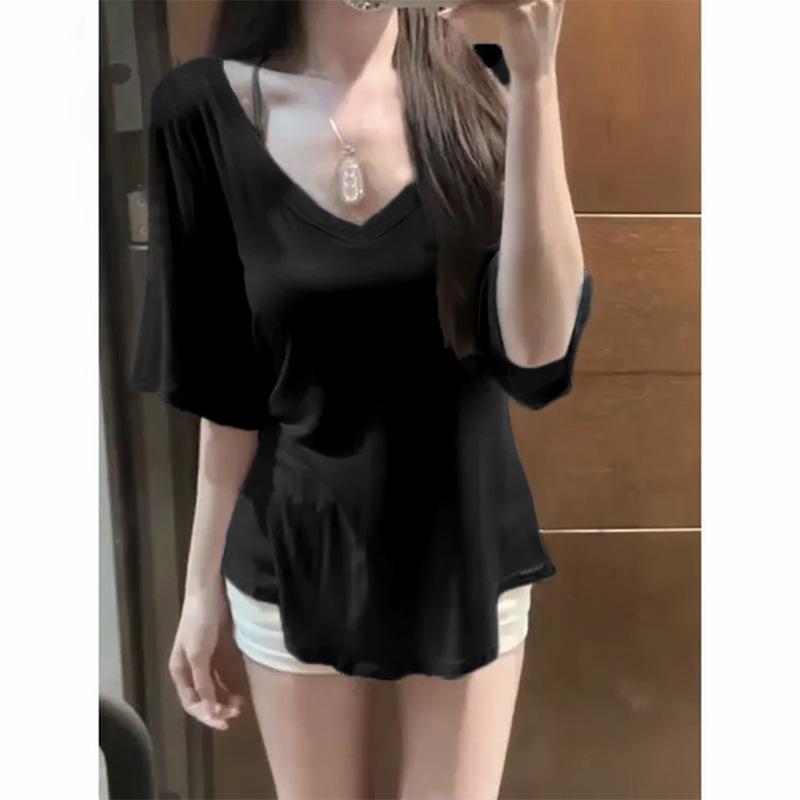 Pure Desire Spicy Girl Women s V-Neck Short-Sleeve Summer 2026 Loose Casual Fashion Top Extra Large чорний
Pure Desire Spicy Girl Women s V-Neck Short-Sleeve Summer 2026 Loose Casual Fashion Top Extra Large чорний