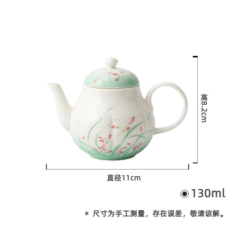 130ml Hand-painted Orchid Teapot Luxury Tea Infuser Pot Household Tea Maker Kettle With Filter Chinese Tea Set Collection Craft
130ml Hand-painted Orchid Teapot Luxury Tea Infuser Pot Household Tea Maker Kettle With Filter Chinese Tea Set Collection Craft