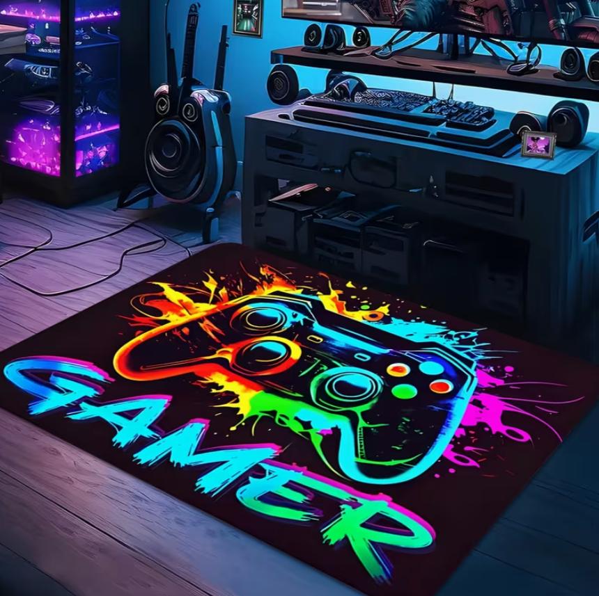 1 Pc of Vibrant Game Controller Pattern Game Room Carpet Non Slip Game Room Decorat for Enthusiasts in Bedrooms and Living Rooms 40X60cm
1 Pc of Vibrant Game Controller Pattern Game Room Carpet Non Slip Game Room Decorat for Enthusiasts in Bedrooms and Living Rooms 40X60cm