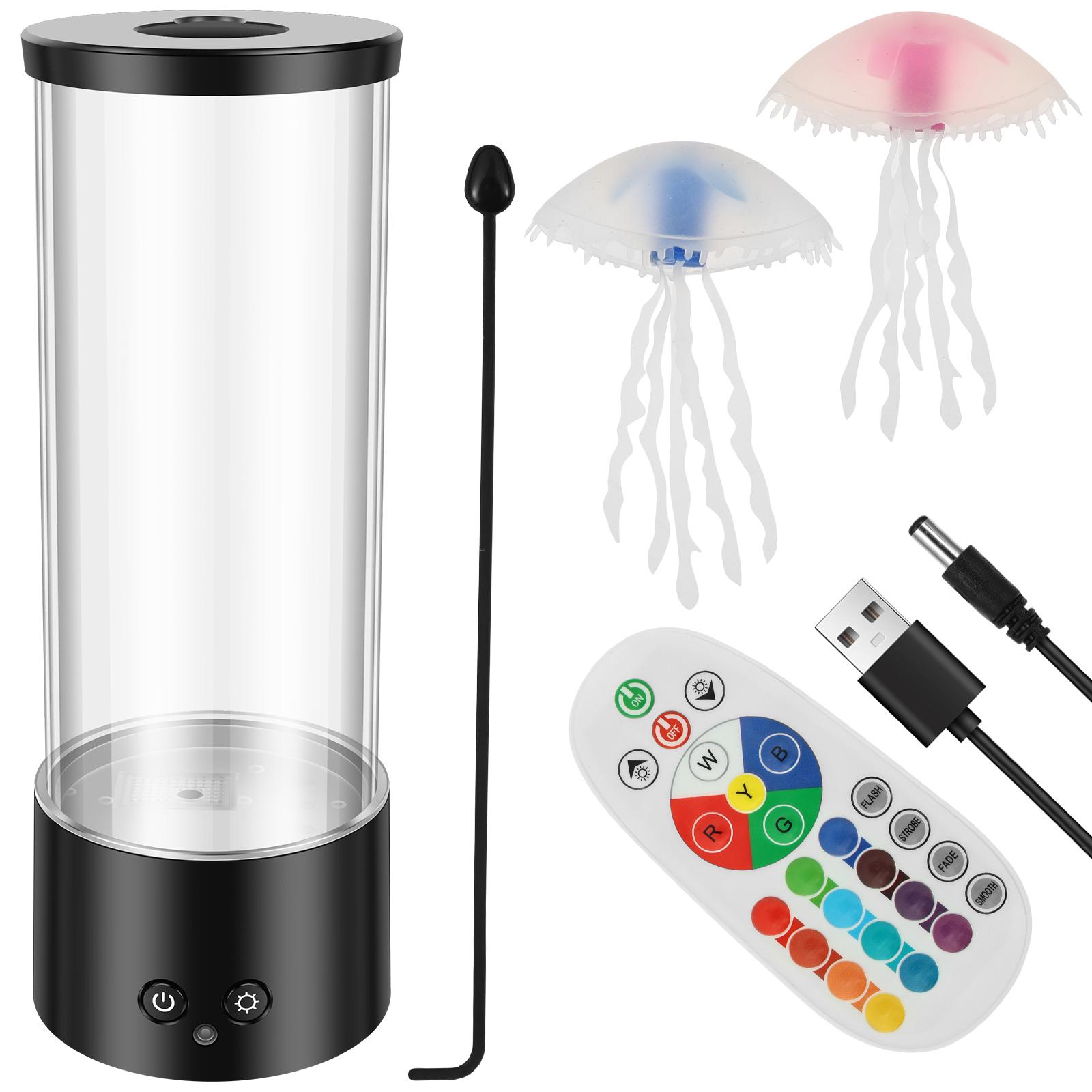 LED Jellyfish Lamp USB Electric Jellyfish Night Lamp Remote Control Round Desktop Mood Light Decoration with 17 Colors for Room чорний
LED Jellyfish Lamp USB Electric Jellyfish Night Lamp Remote Control Round Desktop Mood Light Decoration with 17 Colors for Room чорний