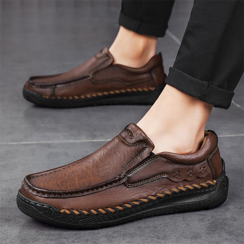 Men s Spring Hand-stitched Slip-on Leather Driving Shoes - Flexible Soft Sole, Large Size Casual Style 39 темно-коричневого
Men s Spring Hand-stitched Slip-on Leather Driving Shoes - Flexible Soft Sole, Large Size Casual Style 39 темно-коричневого