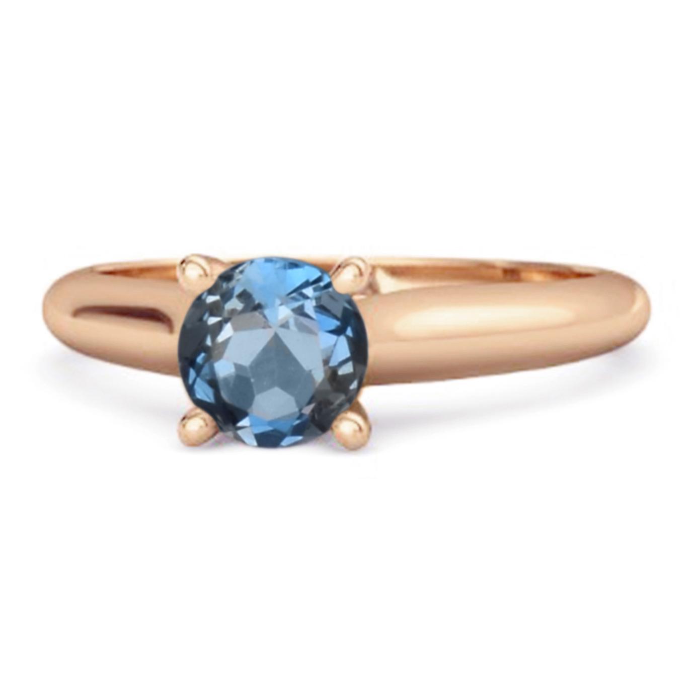 London Blue Topaz Round Solitaire Ring - 925 Sterling Silver Rose Gold Vermeil 11.5 Яскраво-рожевий
London Blue Topaz Round Solitaire Ring - 925 Sterling Silver Rose Gold Vermeil 11.5 Яскраво-рожевий