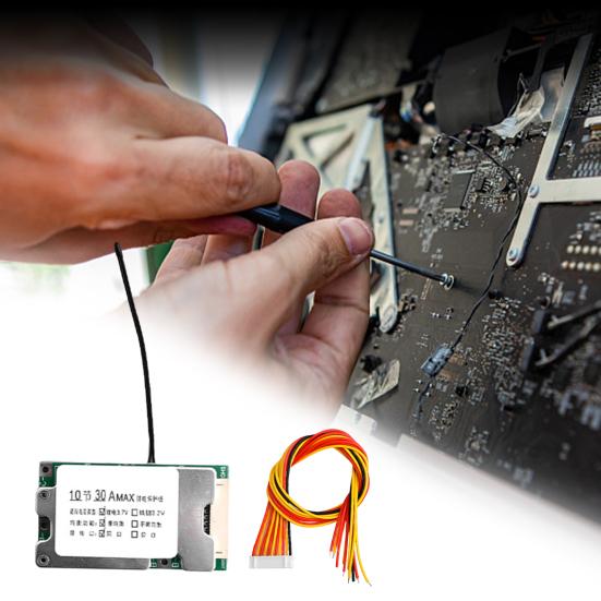 10S 36V 30A Li-ion 18650 Плата захисту батареї PCB Плата зарядки літієвої батареї для електромобіля Швидка зарядка Захист від перезаряду зелений 
10S 36V 30A Li-ion 18650 Плата захисту батареї PCB Плата зарядки літієвої батареї для електромобіля Швидка зарядка Захист від перезаряду зелений