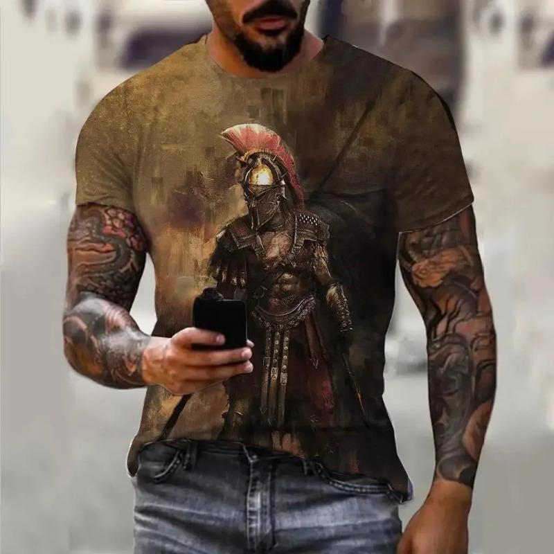 Летняя винтажная мужская футболка с 3D-принтом в спартанском стиле, с коротким рукавом, летняя модная футболка оверсайз, мужская повседневная одежда, топы 6XL
Летняя винтажная мужская футболка с 3D-принтом в спартанском стиле, с коротким рукавом, летняя модная футболка оверсайз, мужская повседневная одежда, топы 6XL