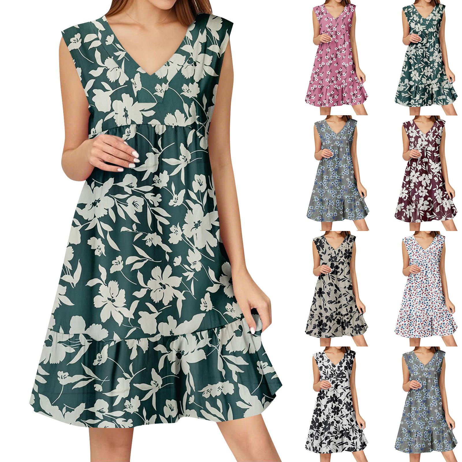 Womens Summer Dress Sleeveless V Neck Printing Short Dresses Fashion Casual Flowy Boho Ruffle A Line Swing Sundress L
Womens Summer Dress Sleeveless V Neck Printing Short Dresses Fashion Casual Flowy Boho Ruffle A Line Swing Sundress L