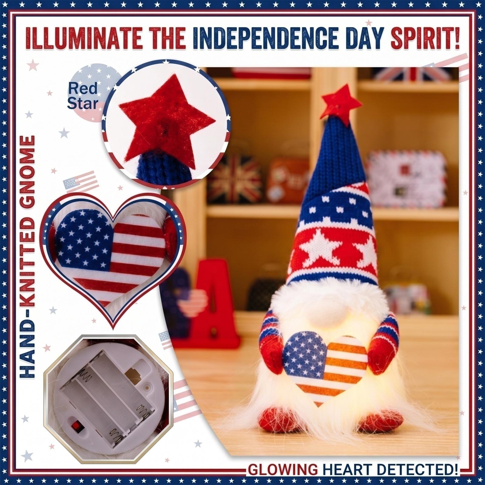 Knitted Gnome Figurine with Heart Pattern and Star Accents Patriotic Themed Decorative Plush Doll for Holiday Home Display One Size белый
Knitted Gnome Figurine with Heart Pattern and Star Accents Patriotic Themed Decorative Plush Doll for Holiday Home Display One Size белый