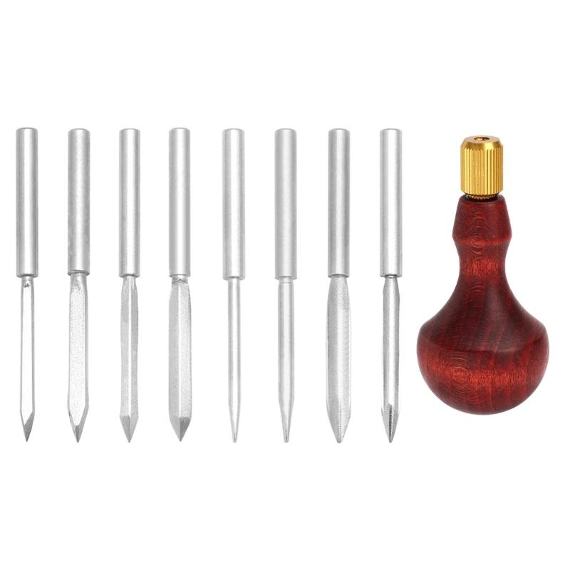 8 in 1 Leather Sewing Awl Wood Handle Leather Stitching Awl Leathercraft Hole Punch Tool for Leather Sewing Stitching 1
8 in 1 Leather Sewing Awl Wood Handle Leather Stitching Awl Leathercraft Hole Punch Tool for Leather Sewing Stitching 1