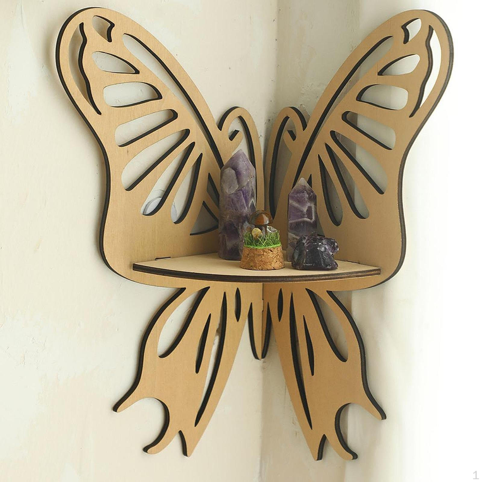 Butterfly Corner Shelf, Wall Organizer, Decorative Floating Wooden Suitable for Style A
Butterfly Corner Shelf, Wall Organizer, Decorative Floating Wooden Suitable for Style A