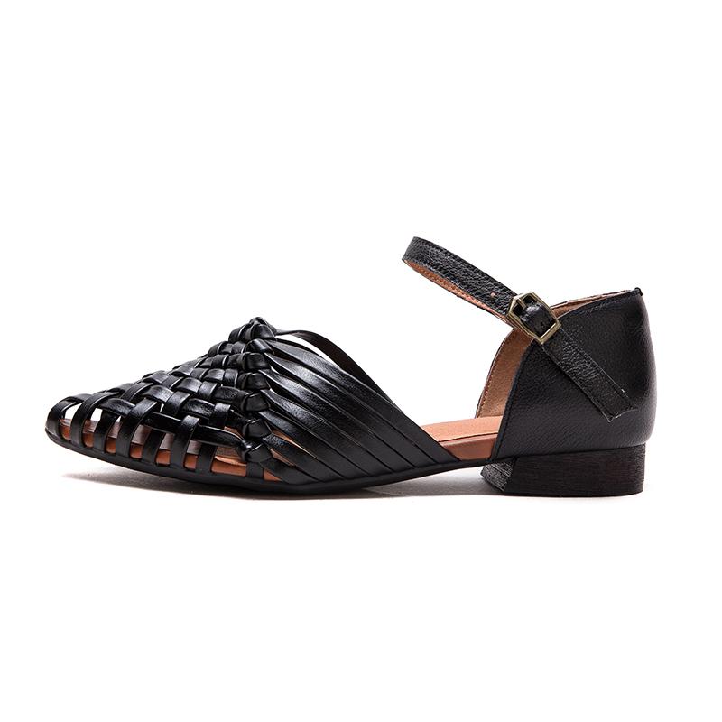 Женские плетеные кожаные сандалии с острым носком и пряжкой на ремешке, черные или коричневые варианты 35 чёрный
Женские плетеные кожаные сандалии с острым носком и пряжкой на ремешке, черные или коричневые варианты 35 чёрный