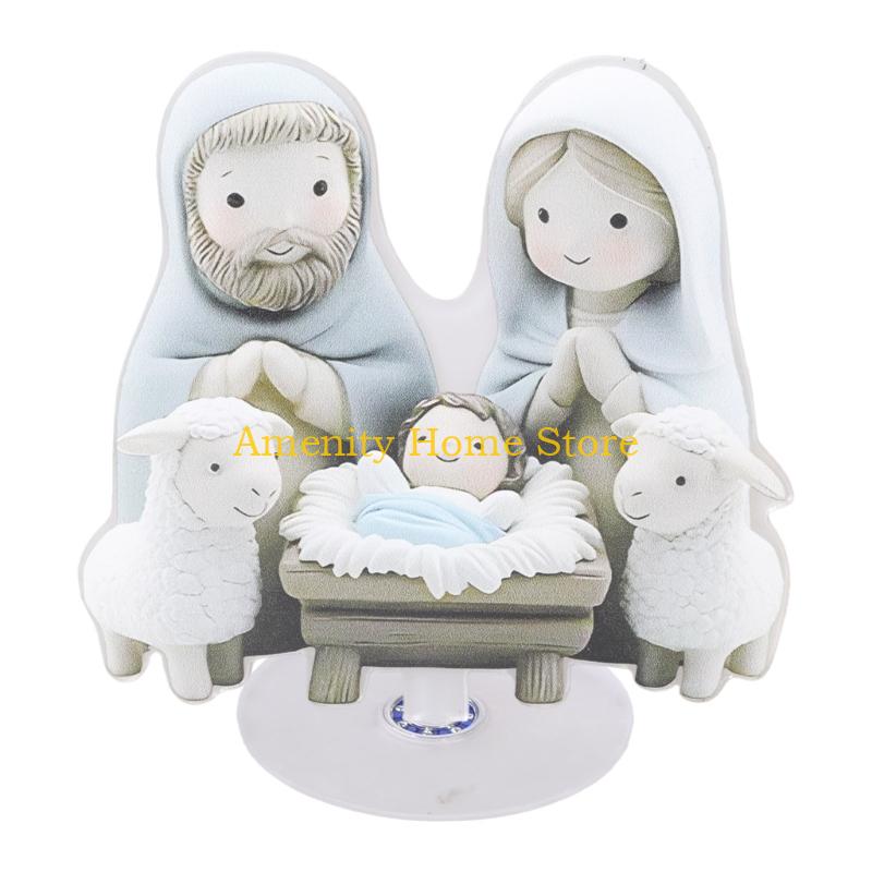 F26C Creative 2D Acrylic Nativity Scene Rotating Ornament Display Art Piece with Base For Home Office Church Party Decors
F26C Creative 2D Acrylic Nativity Scene Rotating Ornament Display Art Piece with Base For Home Office Church Party Decors