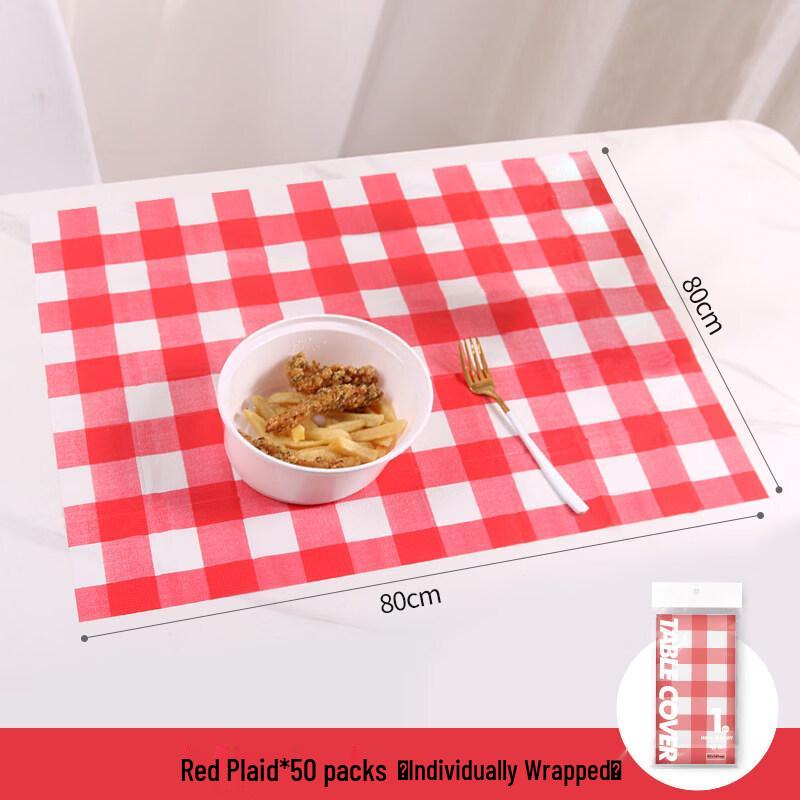 OEING Disposable Red & White Gingham Tablecloth
OEING Disposable Red & White Gingham Tablecloth