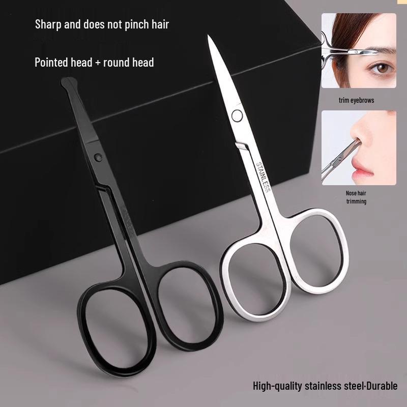 Stainless Steel Eyebrow and Nose Hair Trimmer with Eyelash Scissors and Dedicated Eyebrow Razor.
Stainless Steel Eyebrow and Nose Hair Trimmer with Eyelash Scissors and Dedicated Eyebrow Razor.