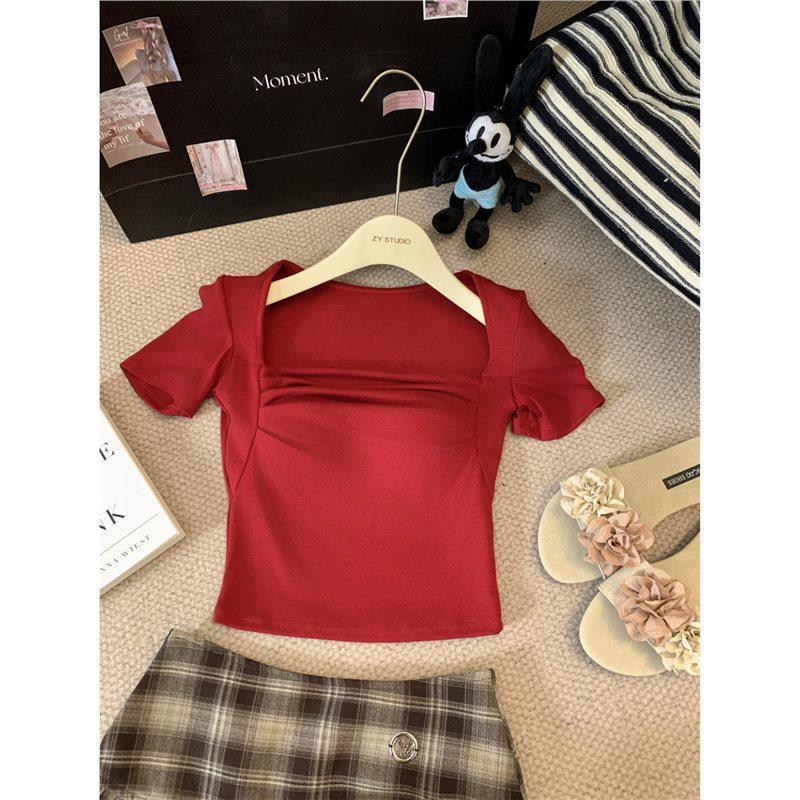 Красный горячий укороченный бодикон топ с квадратным вырезом и драпировкой, с нагрудными вкладышами One Size (suggested 75-120 jin)
Красный горячий укороченный бодикон топ с квадратным вырезом и драпировкой, с нагрудными вкладышами One Size (suggested 75-120 jin)