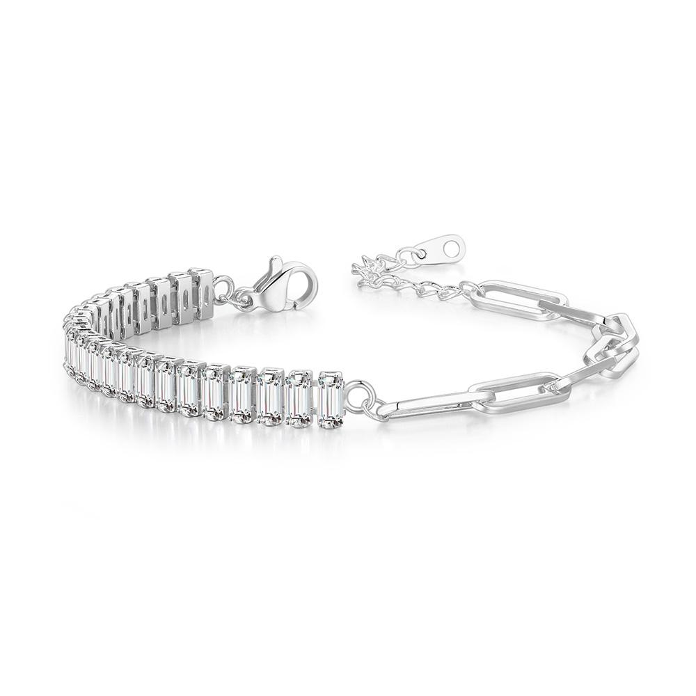 Asymmetric Tennis Bracelet Bangle Women Korean Fashion Paper Clip Hand Chain Zircon Luxury Designer Jewelry Friends Gift KCH076
Asymmetric Tennis Bracelet Bangle Women Korean Fashion Paper Clip Hand Chain Zircon Luxury Designer Jewelry Friends Gift KCH076