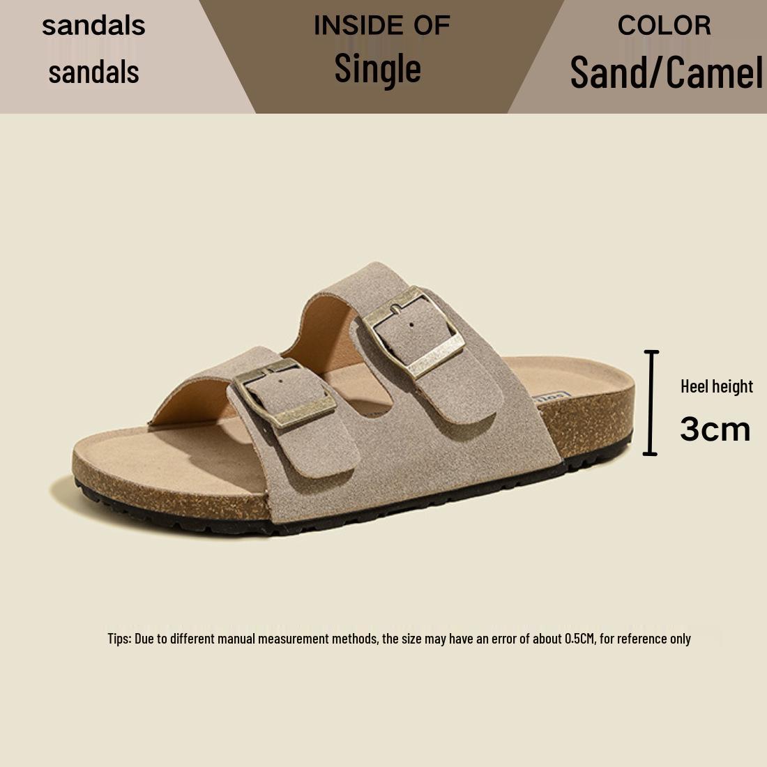 Women s Genuine Leather Cork Sole Buckle Flip Flops - Summer Outdoor Sandals 42
Women s Genuine Leather Cork Sole Buckle Flip Flops - Summer Outdoor Sandals 42