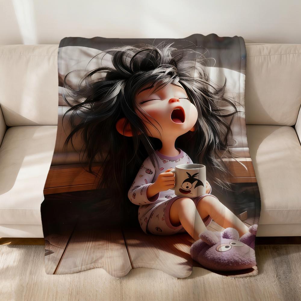 funny cartoon lazy cute messy hair girl Flannel soft warm plush blanket sofa living room hogar bedroom gift home Car portable 75x90cm
funny cartoon lazy cute messy hair girl Flannel soft warm plush blanket sofa living room hogar bedroom gift home Car portable 75x90cm
