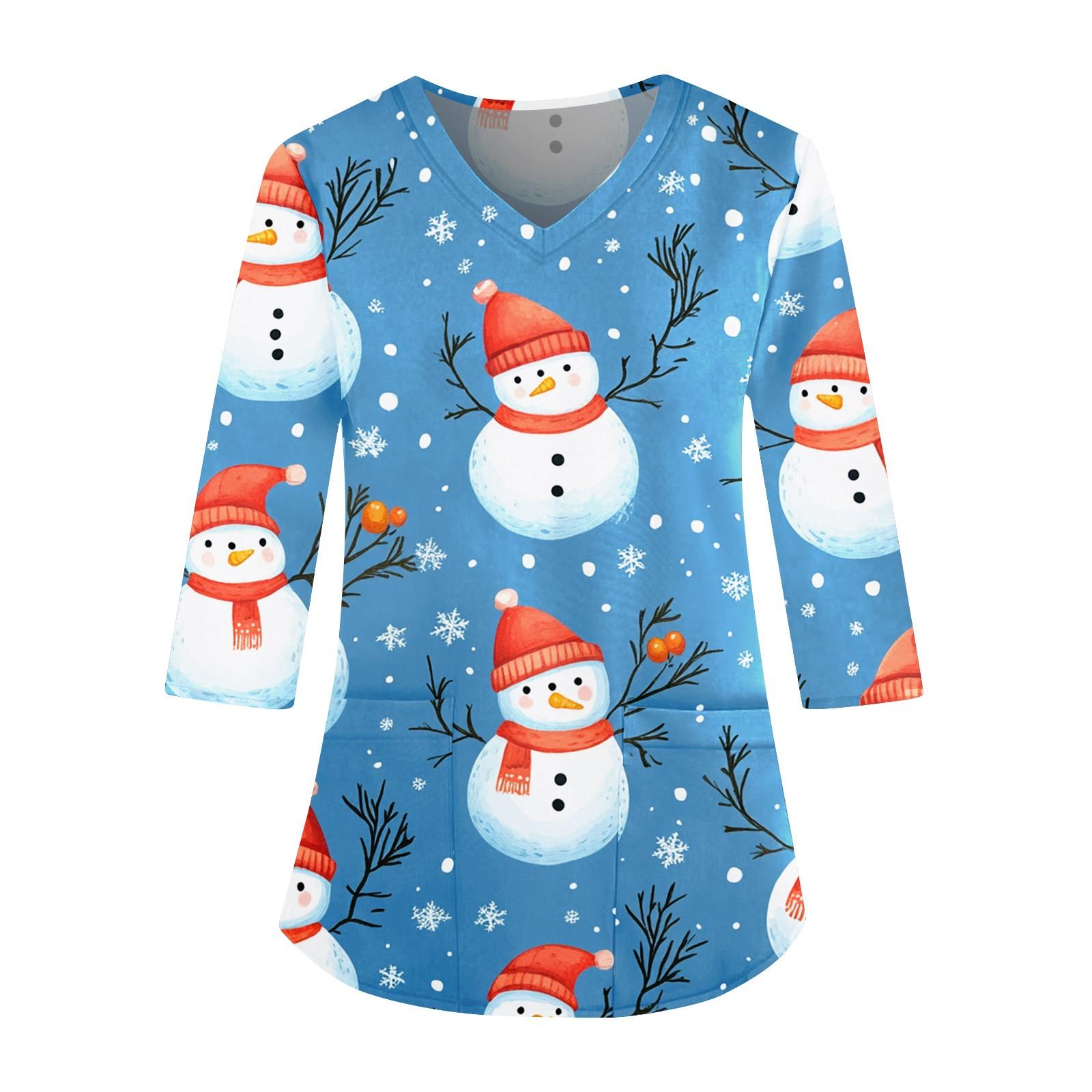 Модные женские комбинезоны с V-образным вырезом и рукавами 3/4, карманы, рождественские принты, свободные топы S красный
Модные женские комбинезоны с V-образным вырезом и рукавами 3/4, карманы, рождественские принты, свободные топы S красный