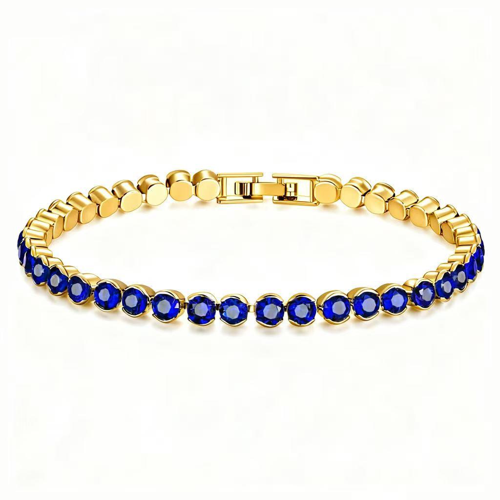 Super Shiny European-American Ladies Roman Zircon Crystal Tennis Bracelet 18cm
Super Shiny European-American Ladies Roman Zircon Crystal Tennis Bracelet 18cm