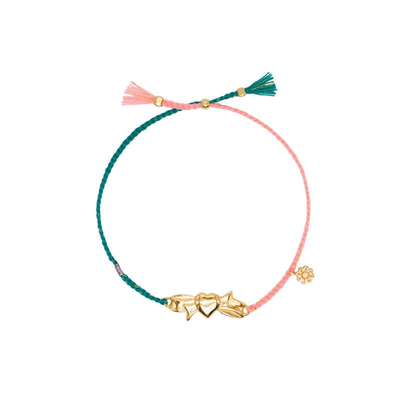 Bracelet Stainless Steel Love Bow Pendant Color Rope Bracelet Electroplating 18K Gold Color Retention
Bracelet Stainless Steel Love Bow Pendant Color Rope Bracelet Electroplating 18K Gold Color Retention