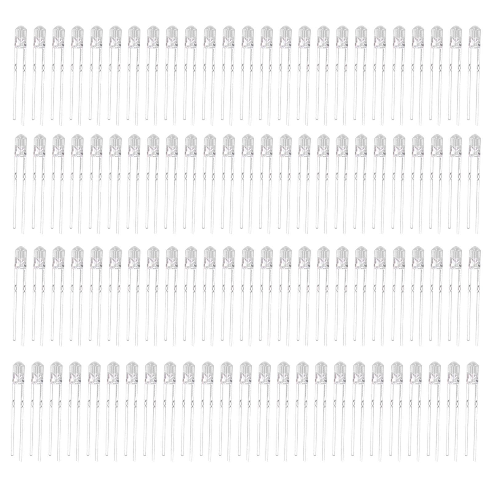 100 шт. Світлодіодний діод 3 мм 8 кольорів Світлодіодна світлодіодна кольорова лампа Комплект електронних компонентів 3 В White
100 шт. Світлодіодний діод 3 мм 8 кольорів Світлодіодна світлодіодна кольорова лампа Комплект електронних компонентів 3 В White