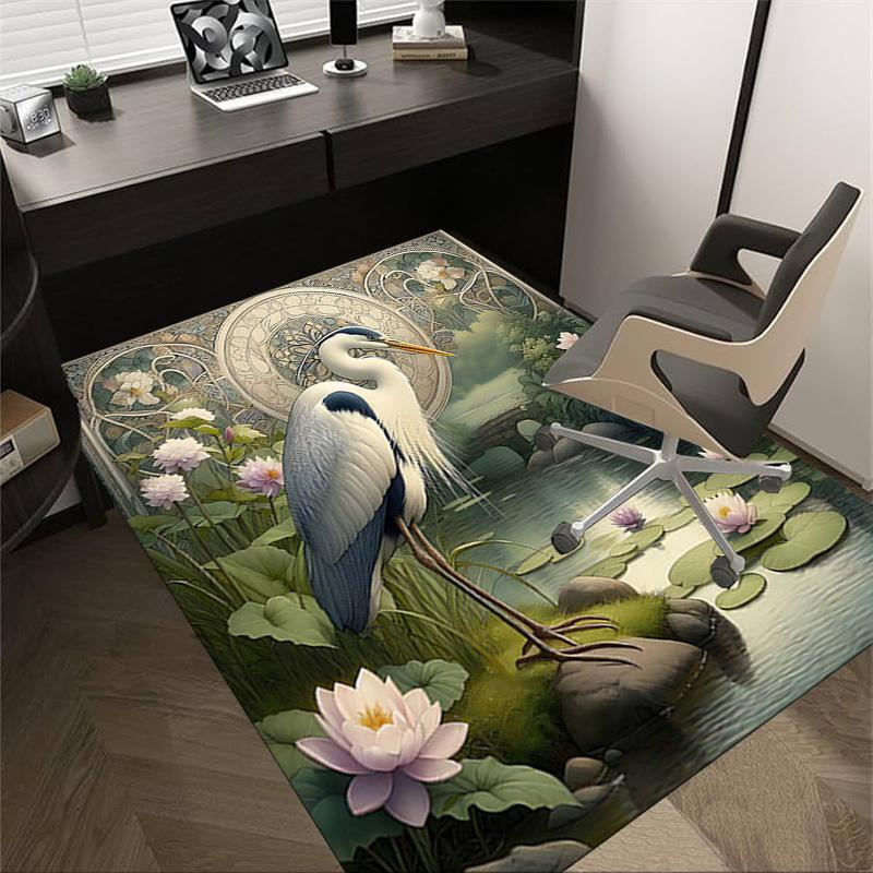 1PC heron lilypond Non-Slip Floor Carpet Compatible for Office&Living Room&Dining room - Flat-Weave Machine- Soft & Pattern-E238 60cm by 90cm
1PC heron lilypond Non-Slip Floor Carpet Compatible for Office&Living Room&Dining room - Flat-Weave Machine- Soft & Pattern-E238 60cm by 90cm