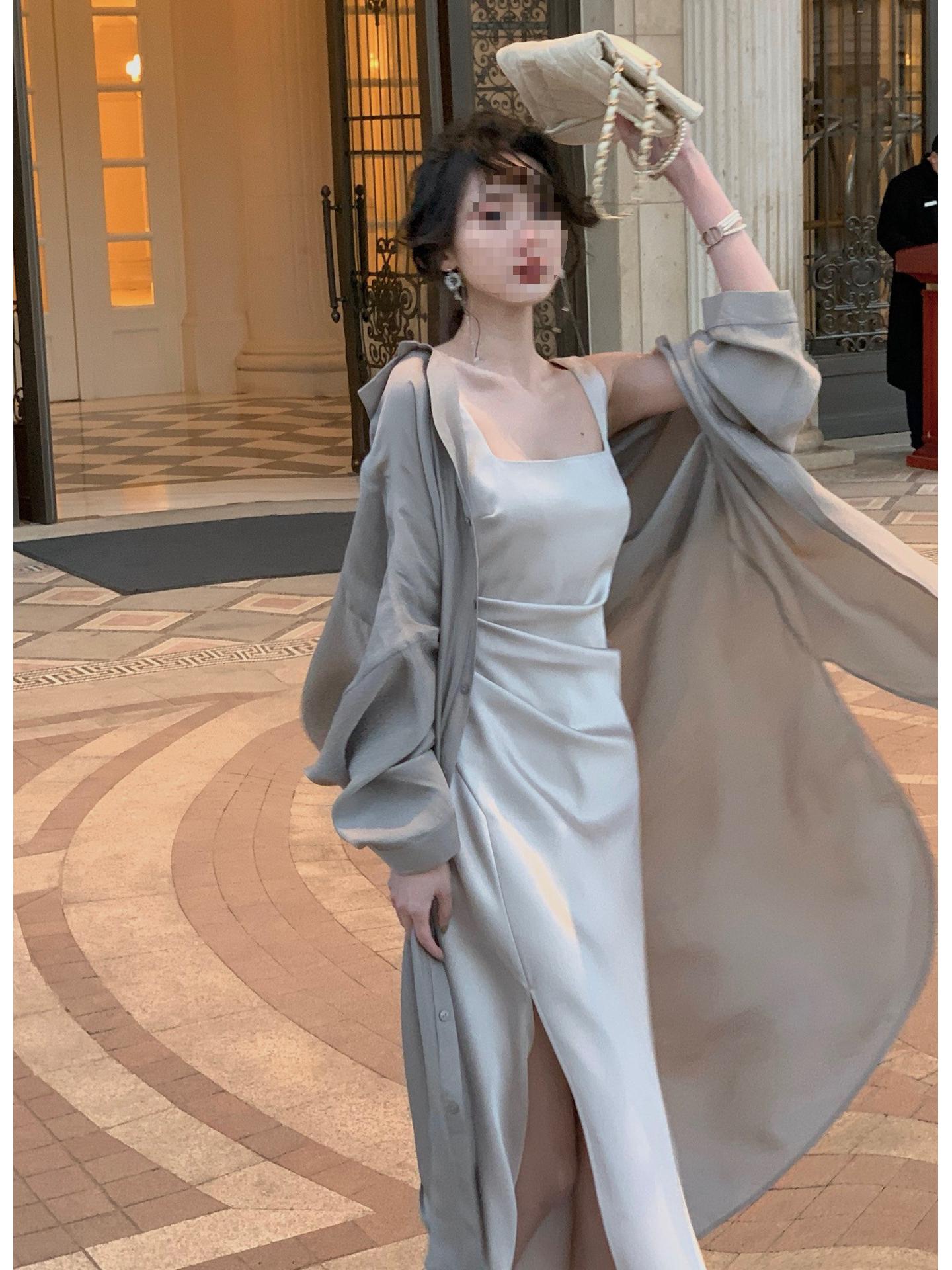 Women s Summer French-Style Satin Slip Dress - Elegant Long Wedding Certificate Dress XS - Recommended for waist under 60
Women s Summer French-Style Satin Slip Dress - Elegant Long Wedding Certificate Dress XS - Recommended for waist under 60