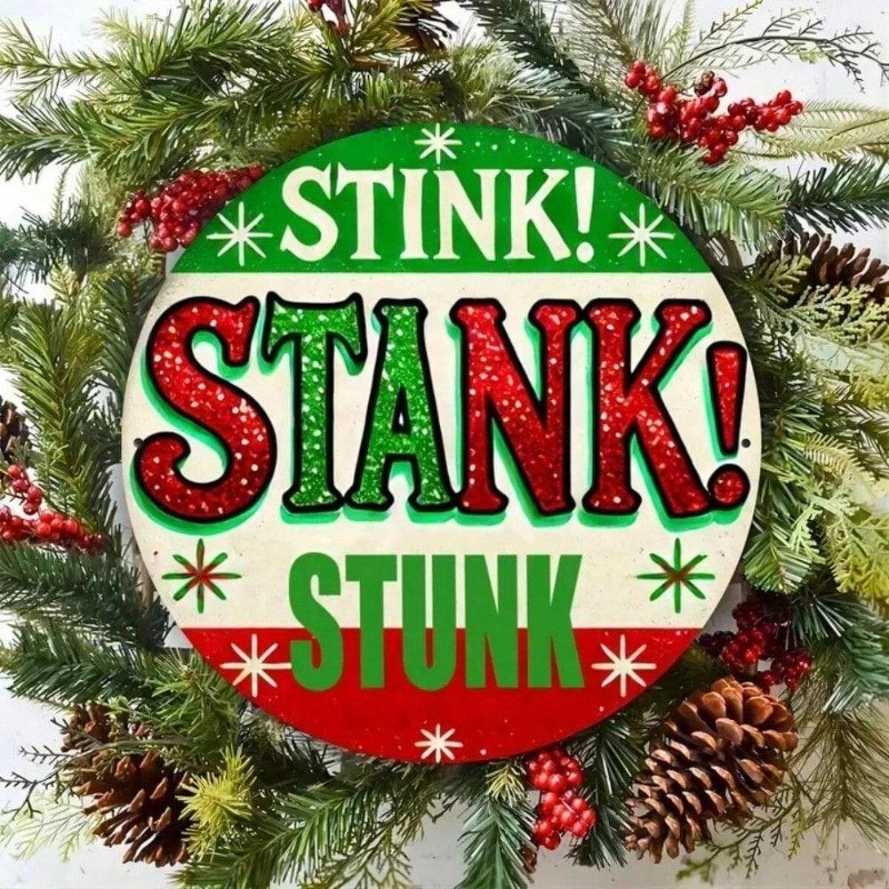 Vintage Metal Wall Art Sign 8x8 Inch Round Stinky Wreath Plaque Holiday Home Decor 20x20 різнокольоровий
Vintage Metal Wall Art Sign 8x8 Inch Round Stinky Wreath Plaque Holiday Home Decor 20x20 різнокольоровий
