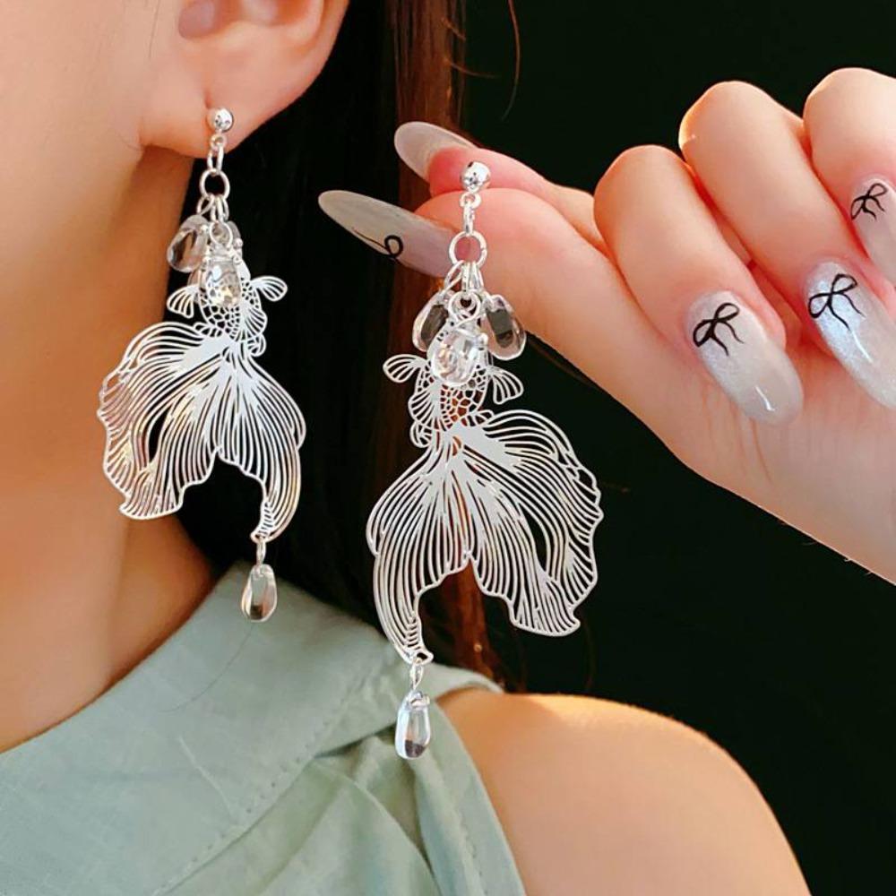 Accessories Goldfish Eardrop Koi Carp Pendant Metal Dangle Earrings Goldfish Earrings Girls серебряный
Accessories Goldfish Eardrop Koi Carp Pendant Metal Dangle Earrings Goldfish Earrings Girls серебряный