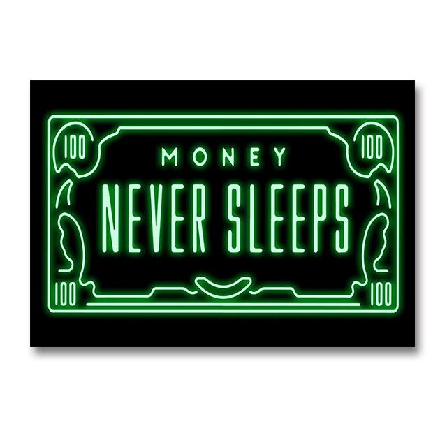 Мотивационная настенная живопись с цитатами «Деньги никогда не спят» Картина на холсте Постеры Печать для офиса Декор для дома Картина 60x80cm no frame
Мотивационная настенная живопись с цитатами «Деньги никогда не спят» Картина на холсте Постеры Печать для офиса Декор для дома Картина 60x80cm no frame