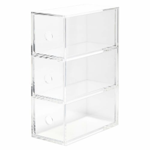 MUJI Acrylic accessory storage, 3 tiers, approx. width 8.7 x depth 17 x height 25.2 cm 61798202
MUJI Acrylic accessory storage, 3 tiers, approx. width 8.7 x depth 17 x height 25.2 cm 61798202