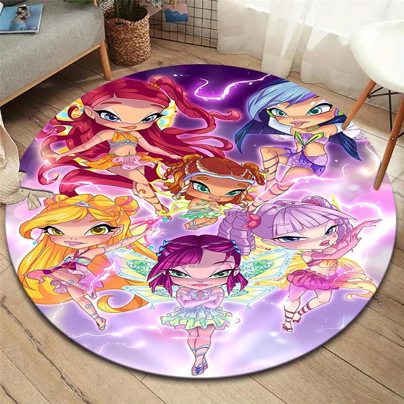 Круглий килим Winx Club, Килимок для вітальні, спальні, дивана, ігрової кімнати, Нековзкий килимок для підлоги 80cmx80cm
Круглий килим Winx Club, Килимок для вітальні, спальні, дивана, ігрової кімнати, Нековзкий килимок для підлоги 80cmx80cm