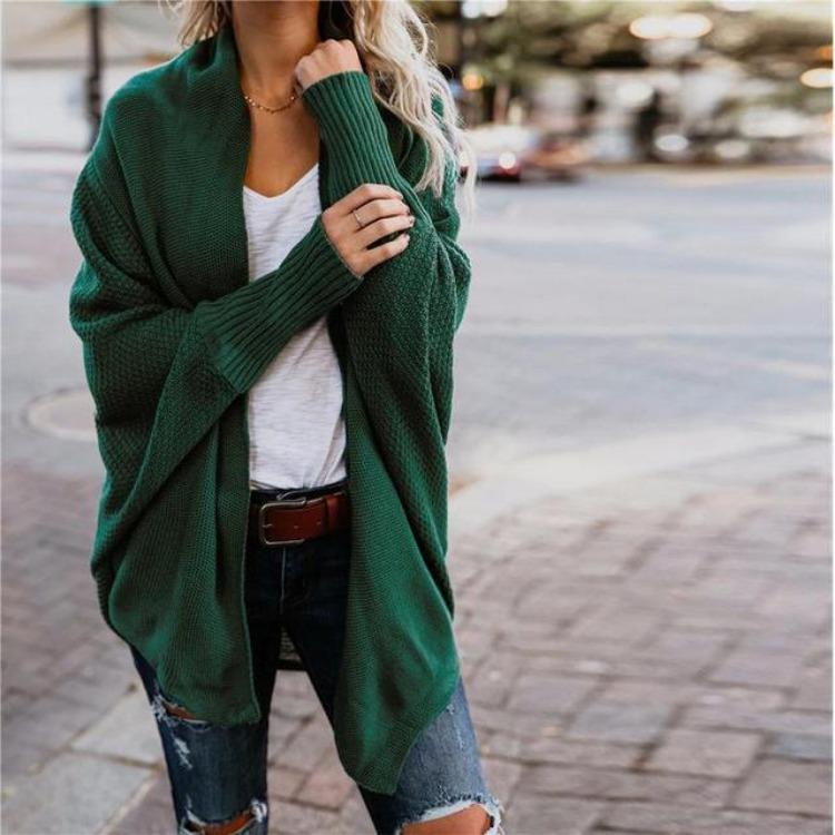 Women Large Size Long Knit Cardigan Bat Sleeve Sweater Autumn Winter Jacket S зелёный
Women Large Size Long Knit Cardigan Bat Sleeve Sweater Autumn Winter Jacket S зелёный