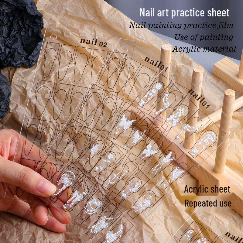 Nail Art Multi-size T-shaped Oval Practice Board for Newbies - Acrylic Display for Salon Supplies
Nail Art Multi-size T-shaped Oval Practice Board for Newbies - Acrylic Display for Salon Supplies