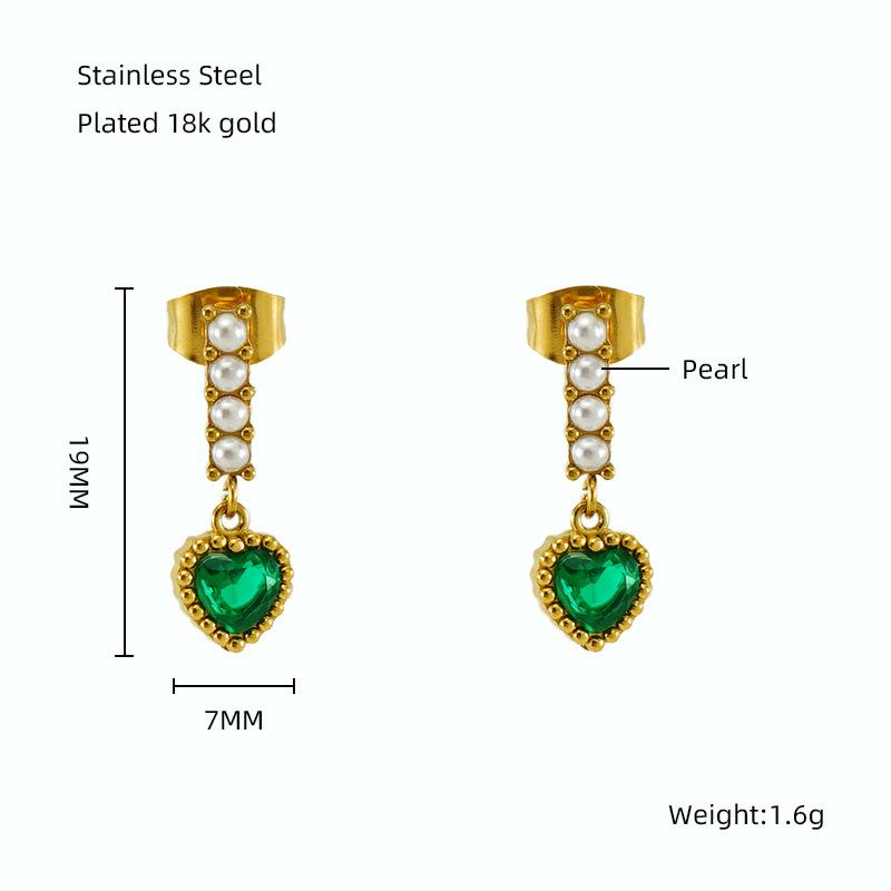Fashion Stainless Steel Love Diamond-set Pearl Stud Earrings Personality Temperament Versatile Classic Earrings Women
Fashion Stainless Steel Love Diamond-set Pearl Stud Earrings Personality Temperament Versatile Classic Earrings Women