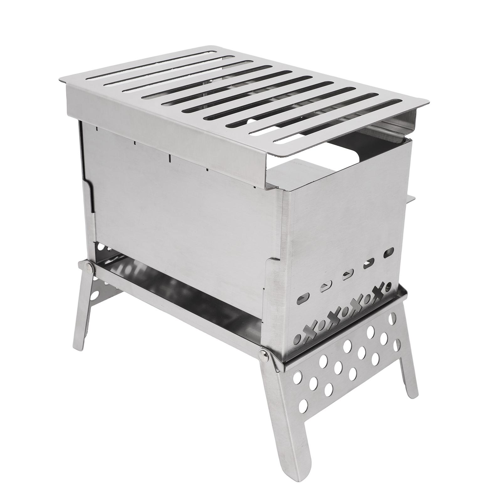 Portable Wood Burning Stove Camping Tent Stove Foldable BBQ Grill with 3 Cooking Modes Stainless Steel for Outdoor Picnic Backpacking
Portable Wood Burning Stove Camping Tent Stove Foldable BBQ Grill with 3 Cooking Modes Stainless Steel for Outdoor Picnic Backpacking