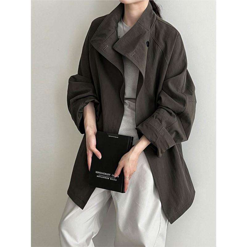 Johnature Casual Fashion Work Jacket For Women Autumn Model Tie-up Mid-length Simple Versatile Loose Trench Coat L
Johnature Casual Fashion Work Jacket For Women Autumn Model Tie-up Mid-length Simple Versatile Loose Trench Coat L