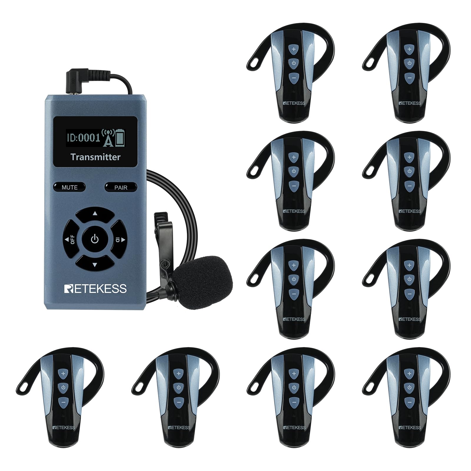 Retekess TT106 Wireless Tour Guide Mini Automatic Easy One Button for One Volume AUX 1 Transmitter 10 Ideal for Factory Company Simultaneous and
Retekess TT106 Wireless Tour Guide Mini Automatic Easy One Button for One Volume AUX 1 Transmitter 10 Ideal for Factory Company Simultaneous and