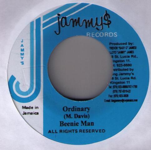 7inch Record BEENIE MAN - Ordinary NONE Jammy s Records Jamaica Reggae, Ska & Dub Used
7inch Record BEENIE MAN - Ordinary NONE Jammy s Records Jamaica Reggae, Ska & Dub Used