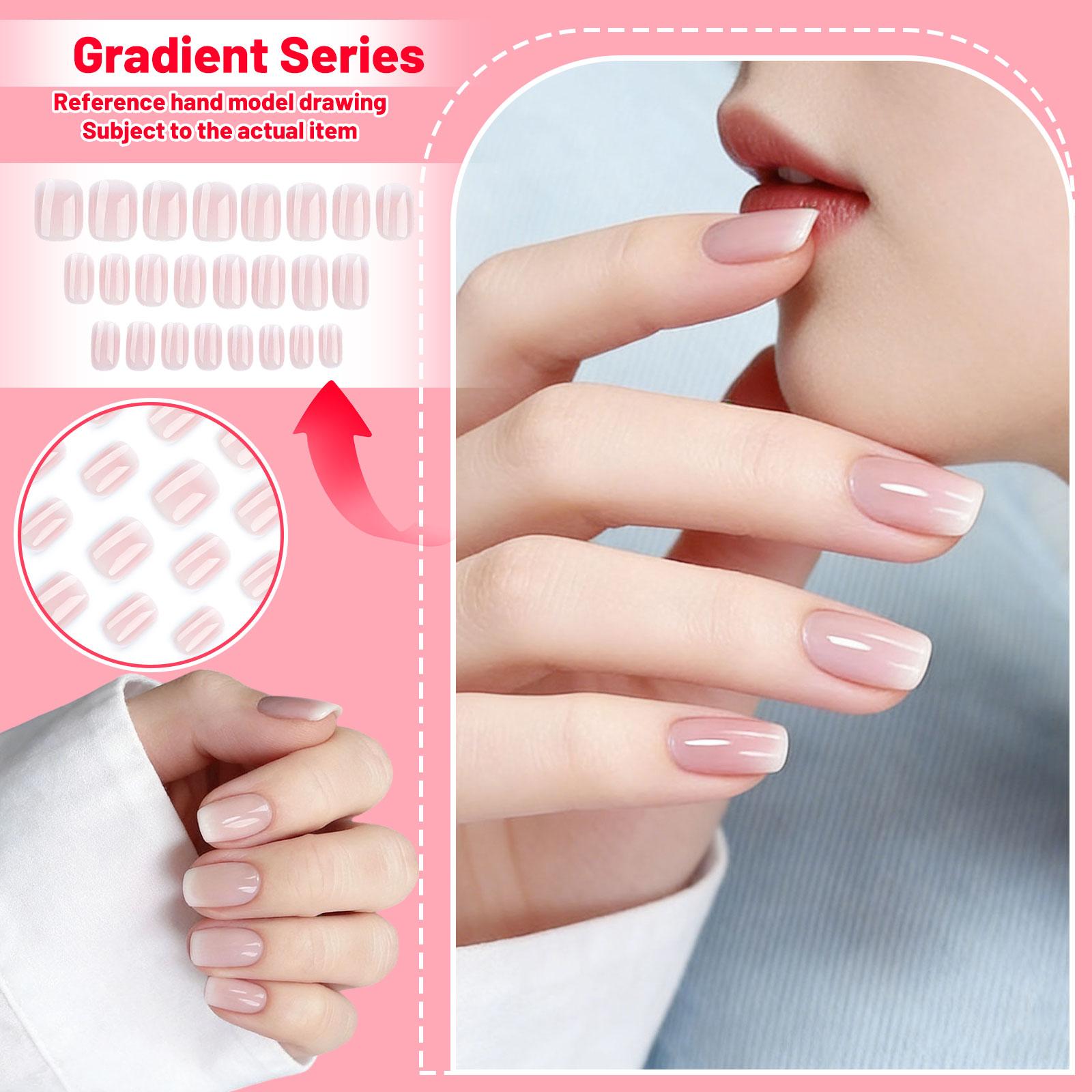 Square Press- Nail Tips, Short Length With Gradient Color, Full Coverage Nude Artificial Nails, Suitable For Women And Girls, 24 Pieces (1ml) One Size
Square Press- Nail Tips, Short Length With Gradient Color, Full Coverage Nude Artificial Nails, Suitable For Women And Girls, 24 Pieces (1ml) One Size