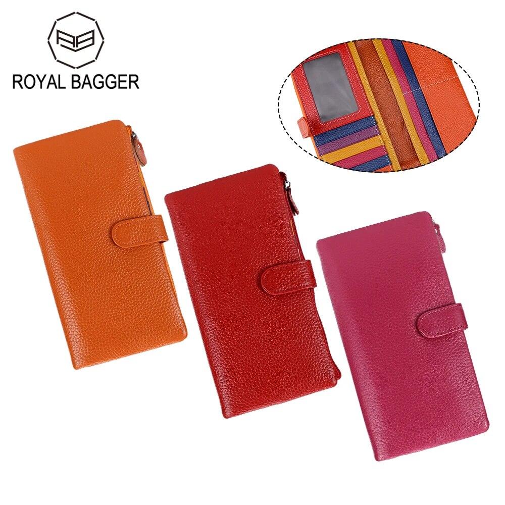 Длинный кошелек Royal Bagger для женщин из натуральной коровьей кожи, модный повседневный кошелек для телефона, держатель для карт с несколькими отделениями для карт 1505 синий
Длинный кошелек Royal Bagger для женщин из натуральной коровьей кожи, модный повседневный кошелек для телефона, держатель для карт с несколькими отделениями для карт 1505 синий