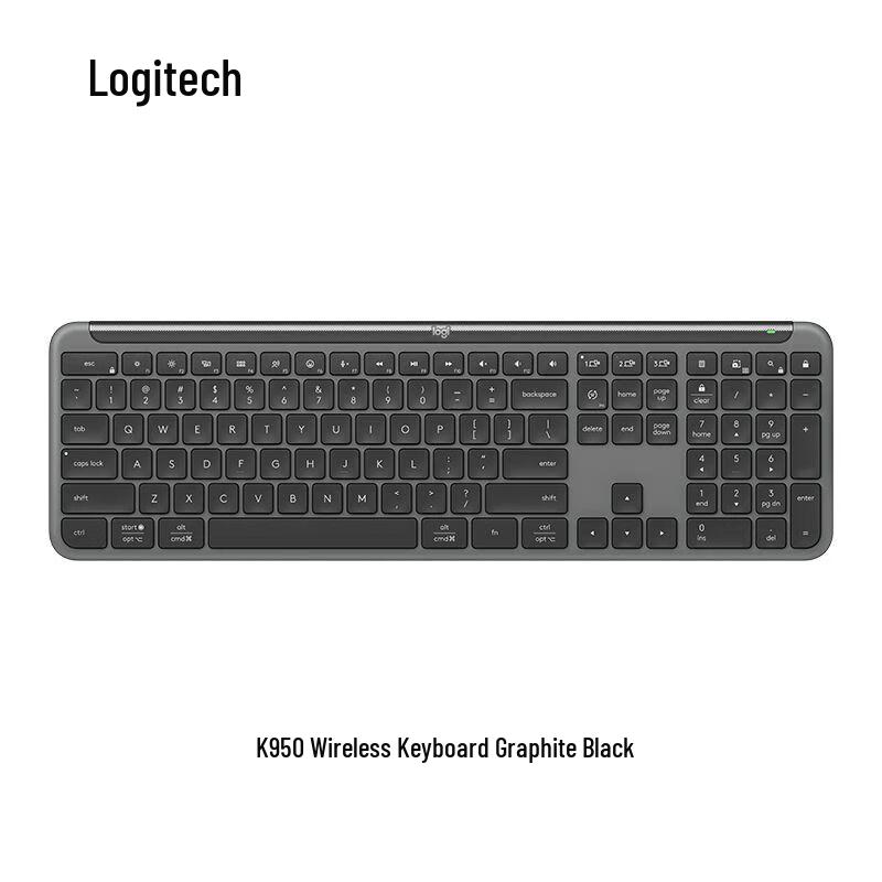 Logitech K950 Slim Dual-Mode Wireless Bluetooth Keyboard
Logitech K950 Slim Dual-Mode Wireless Bluetooth Keyboard