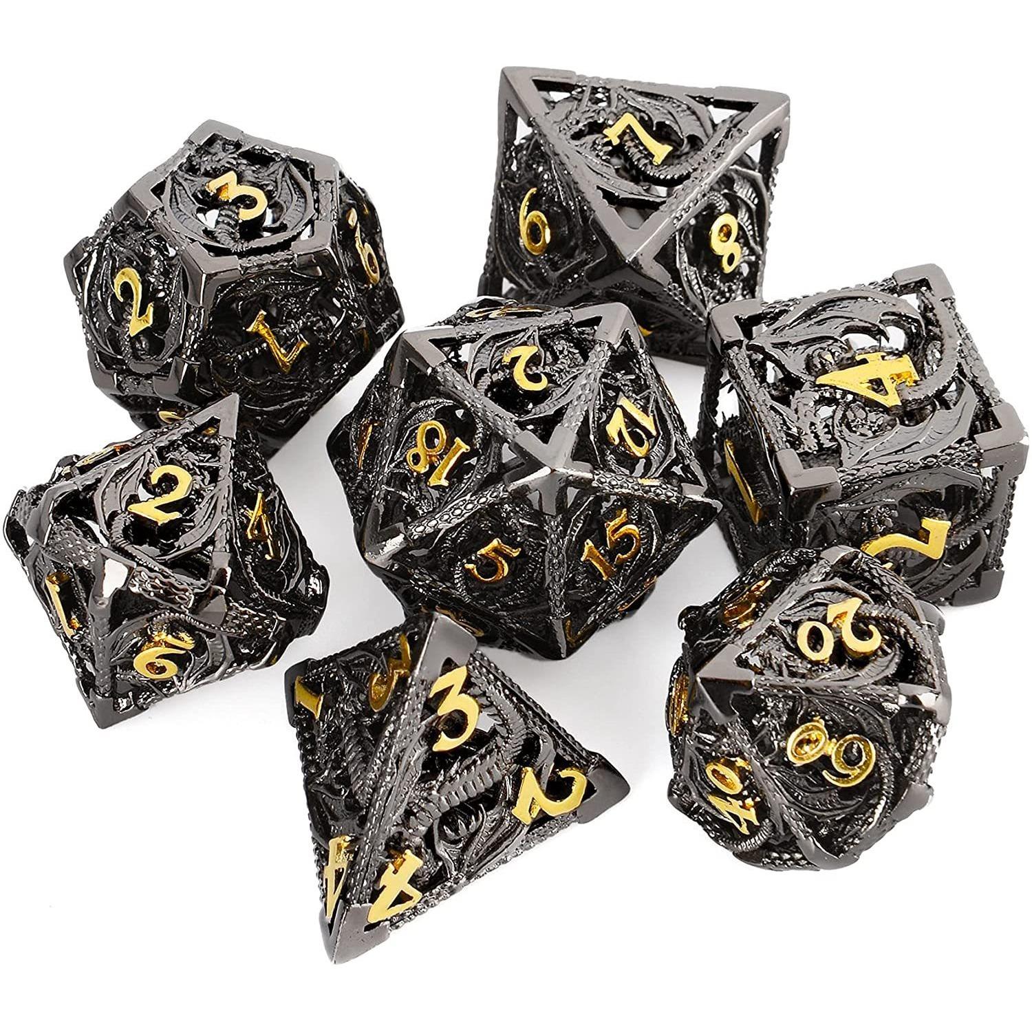 DND Metal Game Dice Set Glitter Edge and Number 7pcs Set for Dungeons and Dragons RPG MTG Table Games D4 D6 D8 D10 D12 D20 золотий/чорний
DND Metal Game Dice Set Glitter Edge and Number 7pcs Set for Dungeons and Dragons RPG MTG Table Games D4 D6 D8 D10 D12 D20 золотий/чорний