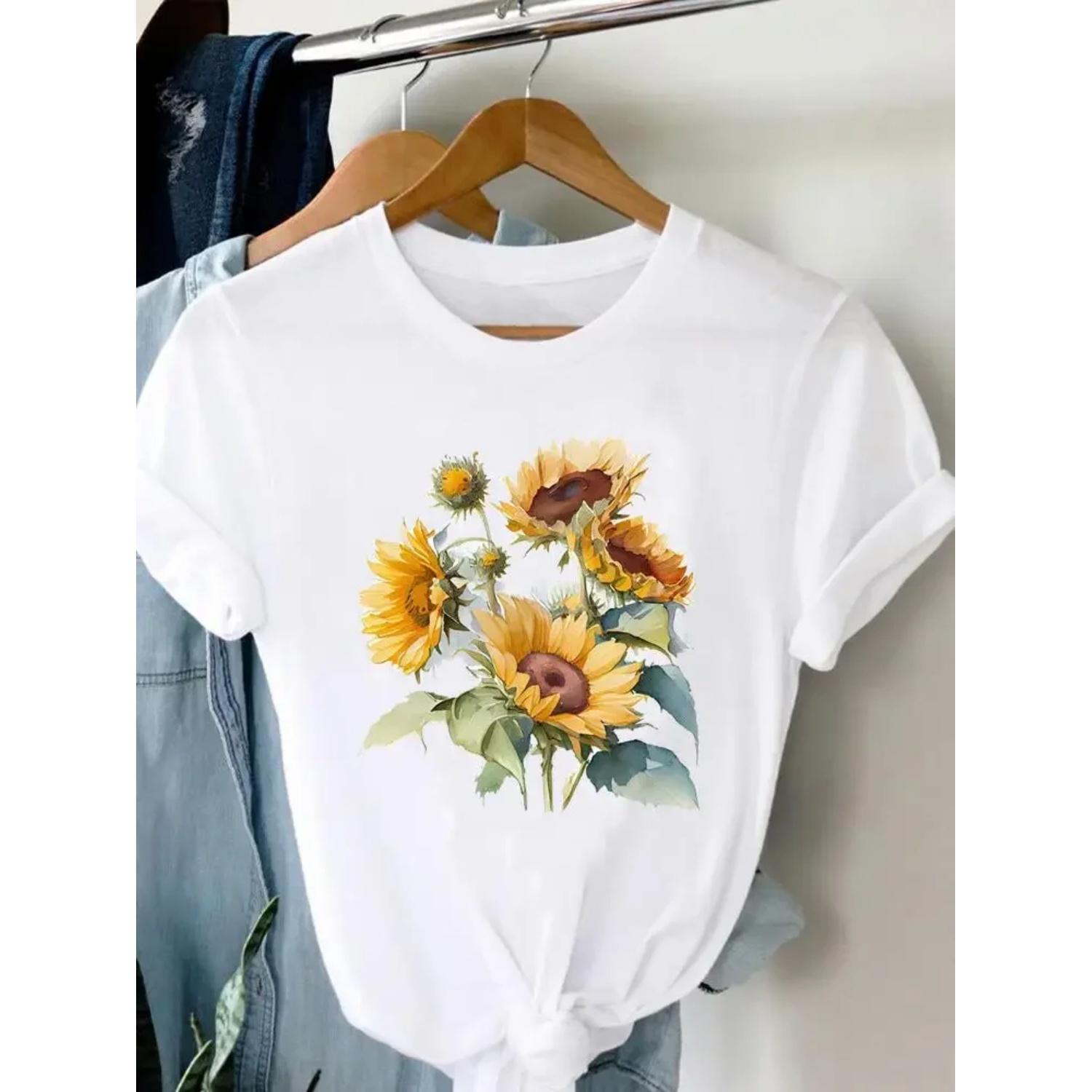 Fashion Female Print T Top Women Flower Style Letter Trend Cute Cartoon Shirt Clothing Short Sleeve T-shirts Graphic Tee XXXXXL білий
Fashion Female Print T Top Women Flower Style Letter Trend Cute Cartoon Shirt Clothing Short Sleeve T-shirts Graphic Tee XXXXXL білий