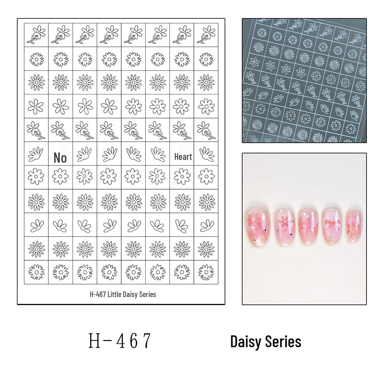 Reusable Transparent Airbrush Nail Art Stickers - Small Daisies & Five-Petal Flowers
Reusable Transparent Airbrush Nail Art Stickers - Small Daisies & Five-Petal Flowers