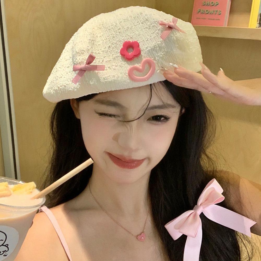 Colorful Bow Berets Cap Korean Style Painter Hat Fashion Pumpkin Hat Streetwear білий
Colorful Bow Berets Cap Korean Style Painter Hat Fashion Pumpkin Hat Streetwear білий