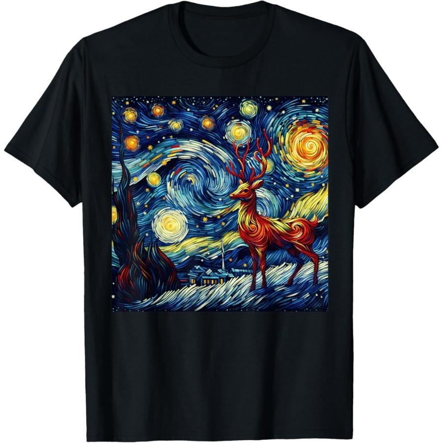Christmas Snowy Night Xmas Reindeer Van Gogh Starry Night T-Shirt XXXXXL чорний
Christmas Snowy Night Xmas Reindeer Van Gogh Starry Night T-Shirt XXXXXL чорний