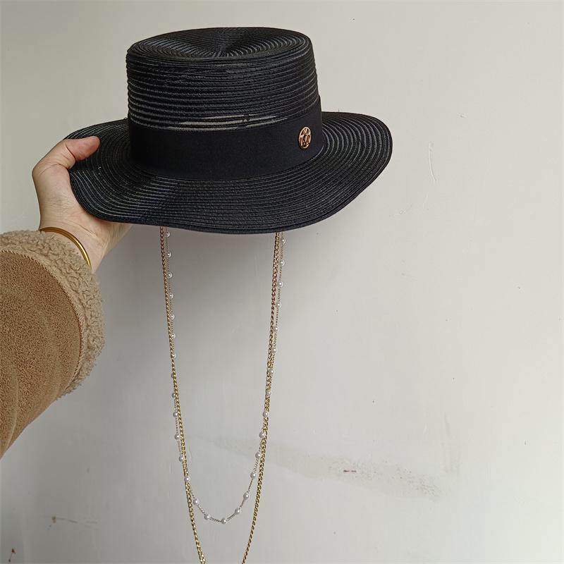 Cherry powder 2026 straw hat pearl chain DIY flat top sun hat new Korean elastic ribbon hat beach hat candy color sun hat 56-58cm
Cherry powder 2026 straw hat pearl chain DIY flat top sun hat new Korean elastic ribbon hat beach hat candy color sun hat 56-58cm