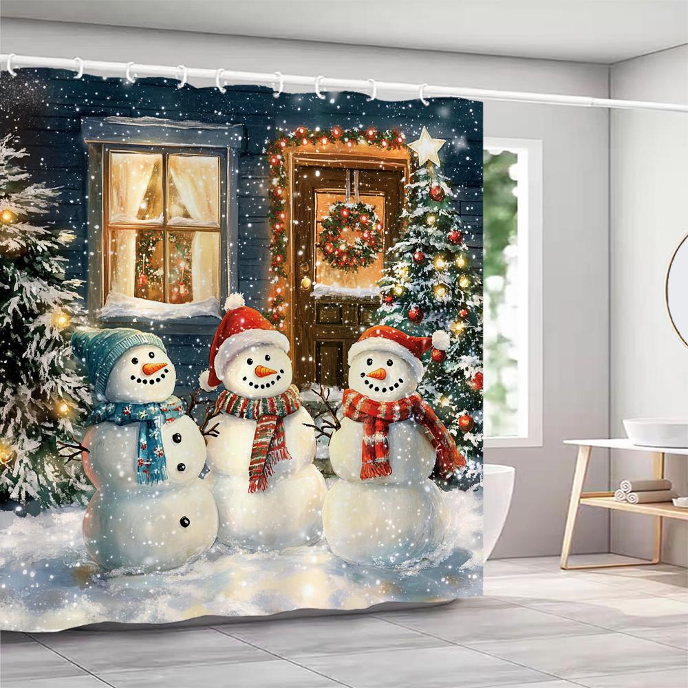cartoon Christmas Shower Curtain with Hooks Snowman and Santa Claus Shower Curtain home for print Christmas decoration Curtain 90x180cm-35x70in
cartoon Christmas Shower Curtain with Hooks Snowman and Santa Claus Shower Curtain home for print Christmas decoration Curtain 90x180cm-35x70in