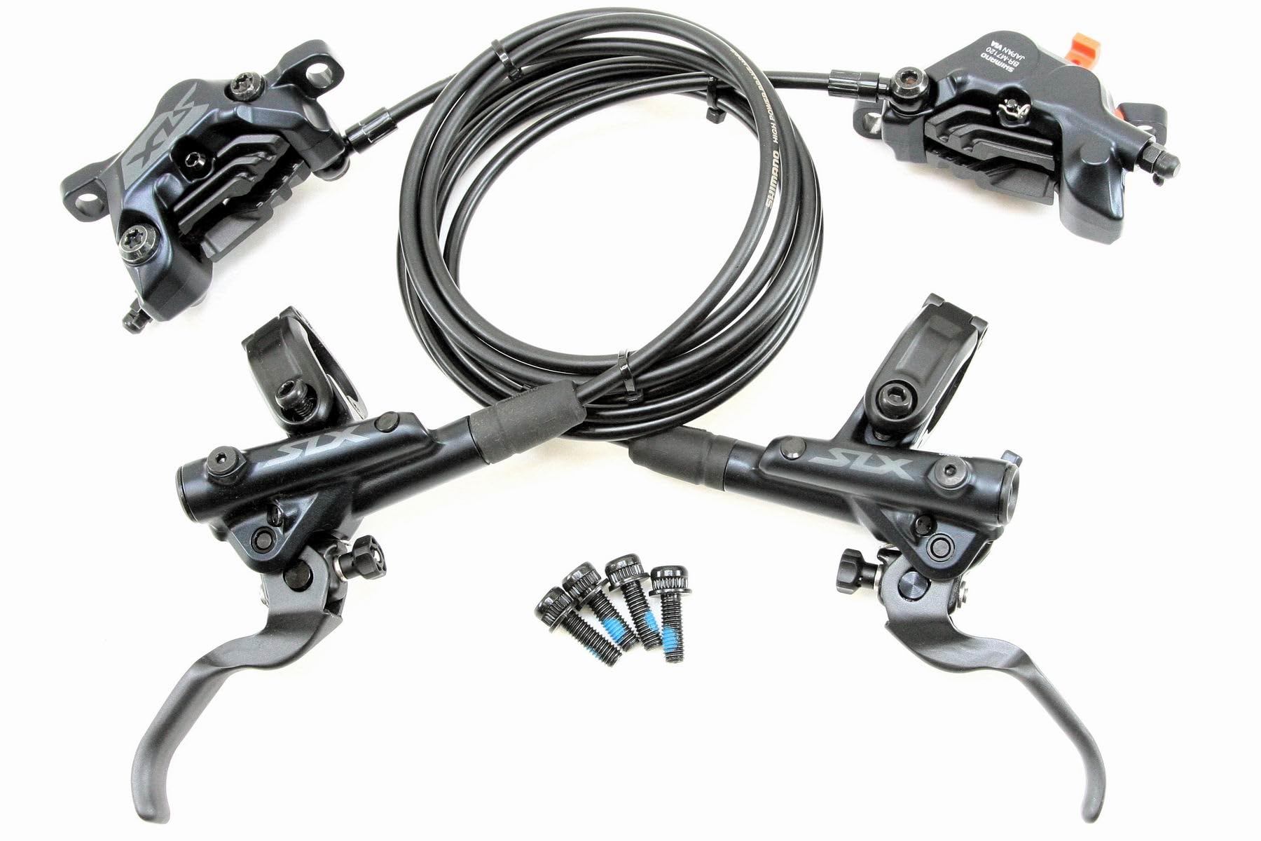 Shimano Deore SLX Hydraulic Disc Brakes without front and rear High-Performance 4-Pot 4-Piston (BL-M7100, BR-M7120, rotors, set, black) чорний
Shimano Deore SLX Hydraulic Disc Brakes without front and rear High-Performance 4-Pot 4-Piston (BL-M7100, BR-M7120, rotors, set, black) чорний