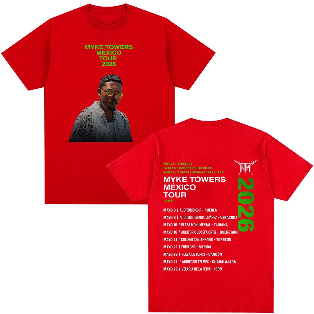 ZX Rapper Myke Towers Tour 2026 Tshirts Men Women Fashion Hip Hop Oversized T Shirt Casual Cotton Short Sleeve Tshirt Streetwear S
ZX Rapper Myke Towers Tour 2026 Tshirts Men Women Fashion Hip Hop Oversized T Shirt Casual Cotton Short Sleeve Tshirt Streetwear S